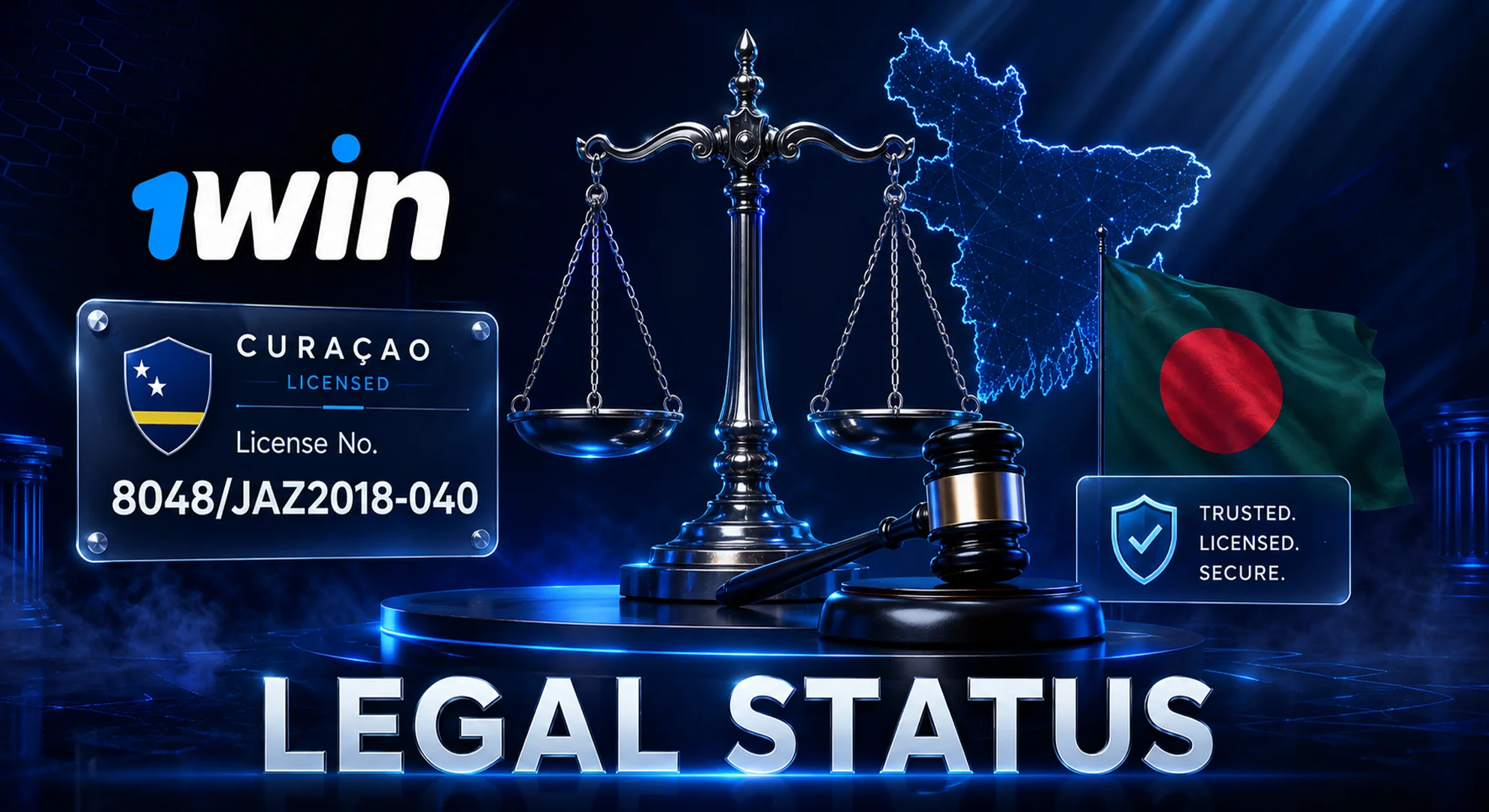 1win license and legal status in bangladesh